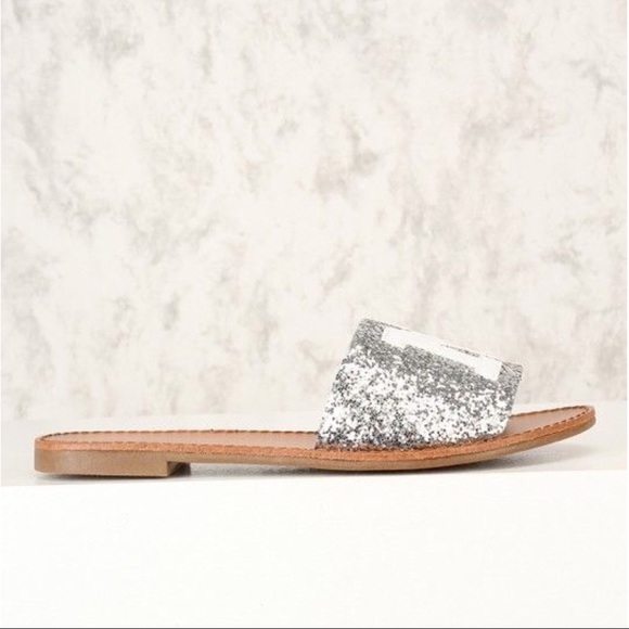 Silver NY Patch Slip On Sandals!. - Picture 4 of 4
